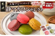 静マカロン 人気フレーバーセレクト 6種6個入≪みやこんじょ特急便≫_LE-C208-Q_(都城市) スイーツ ショコラ ショコラフランボワーズ いちご 塩キャラメル 黒ごま バイオ茶 マカロン