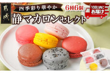 静マカロン 四季彩りセレクト 6種6個入≪みやこんじょ特急便≫_LE-C209-Q_(都城市) スイーツ さくら いちご 日向夏 焼き芋 黒ごま ショコラ マカロン