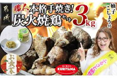 【お歳暮】本格手焼き!炭火焼鶏3kg(ゆずこしょう付)≪11月17日～12月21日お届け≫_MJ-1417-WG_(都城市) リピーター続出!! 鶏肉 小分け 炭火焼き おつまみ 宮崎 冷凍 柚子胡椒  保存料不使用 ギャル曽根さんおすすめの鶏肉返礼品(炭火焼) ギフト
