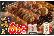 【お歳暮】職人串打ちの本格焼き鳥66本!!≪11月17日～12月21日お届け≫_MJ-3312-WG_(都城市) 焼鳥串 生冷凍串 冷凍生肉 もも 皮 手羽 小肉 砂肝 ぼんじり ねぎま ハラミ せせり つくね ふりそで 6本入り 11P 計2.1kg やきとり 焼き鳥 BBQ 鶏肉 国産 小分け