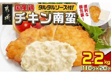 国産鶏チキン南蛮(110g×20P)_17-1510_(都城市) むね肉 チキン南蛮 オリジナルタルタルソース 簡単調理 ソウルフード  惣菜 お弁当 おかず 夕食 ボリューム ご当地グルメ 宮崎名物 冷凍