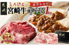 宮崎牛牛すじ1kg(250g×4P)_AA-N301_(都城市) 宮崎牛 宮崎県産 牛すじ 1kg 250g×4P 真空パック 小分け