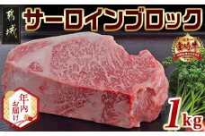 【年内お届け】宮崎牛サーロインブロック1kg≪2025年12月15日～31日お届け≫_AF-2501-HNY_(都城市) サーロインブロック肉 1キロ 肉のながやま 自社飼育 牛肉 焼肉 ステーキ すき焼き キャンプ