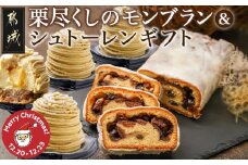 【☆クリスマス☆】モンブラン&シュトーレンギフト≪12月20日～23日お届け≫_22-C202-OJX_(都城市) クリスマス モンブラン シュトーレン 焼き菓子 クリスマス 期間限定