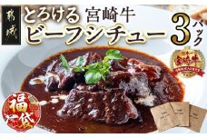 【福袋★2026】とろける宮崎牛ビーフシチュー3パックセット_AA-H301-F2026_(都城市) 宮崎牛ビーフシチュー 200g×3P 洋食 看板メニュー とっておき ディナー おかず