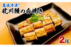 【急速冷凍】北川鰻の白焼き（2尾） N010-YA665