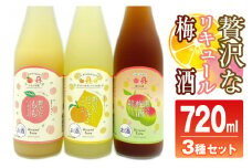 佐藤焼酎製造場「贅沢な」リキュール・梅酒飲み比べ3本セット(720ml×3) N0115-YZA718