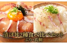 【冷凍】日向灘ぶりと真鯛の漬け丼2種食べ比べセット100g×8袋 N019-YA948