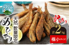 【訳あり】天然めひかり(極小ｻｲｽﾞ)500g×4袋 N124-YZA0397