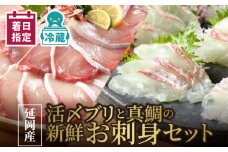 【冷蔵】延岡産活〆ブリと真鯛の新鮮お刺身セット N019-YB824