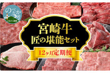 【定期便12回】宮崎牛 匠の堪能コース N0140-YG0233