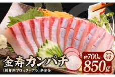 金寿カンパチ（刺身用ブロック＋アラ）半身分 N015-YA939