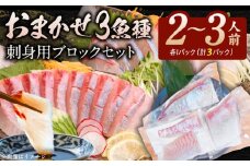 おまかせ3魚種 刺身用ブロックセット N015-YA3347