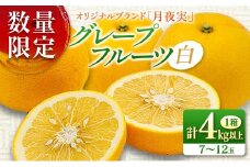 ★テレビで紹介された★ 数量限定 グレープフルーツ 月夜実 白 つくよみ 計4kg以上 期間限定 希少 完熟 果物 くだもの 柑橘 オリジナル ブランド 国産 食品 人気 おすすめ デザート スイーツ おやつ おすそ分け お取り寄せ グルメ 産地直送 宮崎県 日南市 送料無料_BC102-24