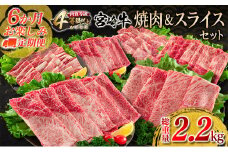 6か月 お楽しみ 定期便 宮崎牛 焼肉 スライス セット 総重量2.2kg 牛肉 ビーフ 黒毛和牛 国産 ブランド牛 すき焼き しゃぶしゃぶ 焼しゃぶ 炒め物 BBQ うで 肩ロース もも ばら ご褒美 お祝い 記念日 A4 4等級以上 お取り寄せ グルメ 宮崎県 日南市 送料無料_KB1-23
