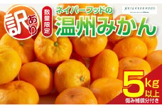 訳あり 温州みかん 計5kg以上 傷み補償分付き 期間限定 数量限定 フルーツ 果物 くだもの ミカン 柑橘 オレンジ 人気 国産 食品 デザート おやつ おすすめ 産地直送 ご家庭用 おすそ分け 特産品 ネイバーフッド 宮崎県 日南市 送料無料_A95-25