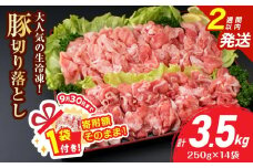 【9/30まで!!】大人気 生冷凍 厳選 豚切り落とし 計3.5kg 豚肉 おすすめ 国産 食品 焼肉 肉じゃが 豚汁 野菜炒め おかず お弁当 晩ご飯 グルメ 小分け 個包装 真空パック おすそ分け お取り寄せ 新鮮 万能食材 宮崎県 日南市 送料無料_D110-25-ZO-2W