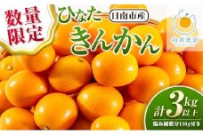 ひなたきんかん 計3kg以上 傷み補償分付き 数量限定 期間限定 フルーツ 果物 柑橘 金柑 みかん 人気 おすすめ おすそ分け お土産 プレゼント お取り寄せ グルメ 国産 食品 デザート スイーツ おやつ ブランド 特産品 産地直送 宮崎県 日南市 送料無料_BB160-25