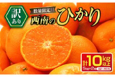 年内お届け 先行予約 訳あり 西南のひかり 計10kg 希少 期間限定 数量限定 みかん オレンジ フルーツ 果物 くだもの 柑橘 国産 食品 デザート おやつ みかんジュース フルーツサンド おすそ分け 家庭用 自宅用 おすすめ 宮崎県 日南市 送料無料_CC53-24