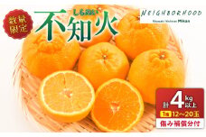 先行予約 不知火 計4kg以上 傷み補償分付き 期間限定 数量限定 フルーツ 果物 くだもの 柑橘 みかん しらぬい 令和8年発送 おやつ デザート ジュース 国産 食品 おすすめ ご褒美 産地直送 プレゼント ギフト 贈り物 ネイバーフッド 宮崎県 日南市 送料無料_AAV11-25