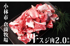【黒毛和牛専門店直送】宮崎牛濃厚スジ肉 約2.0kg（牛肉 宮崎牛 黒毛和牛 内閣総理大臣賞 お肉 肉 牛すじ カレー シチュー）
