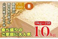 【生活応援米】湧水で育った小林市産ブレンド米 10kg（5kg×2袋 お米 米 ブレンド米 白米 精米 家庭用）