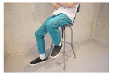 【南海服装×CHILK】4WAYストレッチパンツ　ナイルブルー　Mサイズ