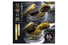 【純国産キャビア】皇帝の涙 2種食べ比べセット 40g  国産 キャビア チョウザメ 宮崎 小林市 食べ比べ