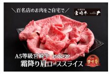 【宮崎牛専門店からお届け！】A5等級 宮崎牛霜降り肩ローススライス 500g（内閣総理大臣賞4大会連続受賞 牛肉 黒毛和牛 宮崎牛 すき焼き）