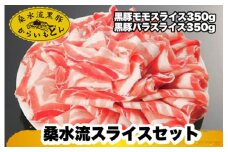 【牧場直送の新鮮黒豚】桑水流黒豚からいもどんスライス食べ比べセット（国産 豚肉 小分け  700ｇ 黒豚 豚バラ しゃぶしゃぶ 豚バラスライス 豚　宮崎 小林市 人気 冷凍）