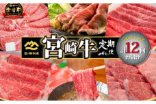 【定期便・全12回】西ノ原牧場直送 宮崎牛シルバーコース（定期便 肉 国産 肉定期便 和牛 赤身 霜降り ブランド牛 宮崎 小林市 ステーキ 焼肉 すき焼き スライス 人気）