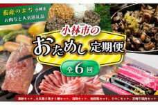【定期便・全6回】小林市おためし定期便コース（国産 牛肉 国産牛 和牛 黒毛和牛 豚肉 鶏肉 お菓子 定期便）