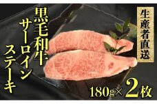 【生産者直送】黒毛和牛赤身サーロインステーキ　2枚セット（国産 牛肉 国産牛 和牛 黒毛和牛 赤身 サーロイン ステーキ 焼肉）