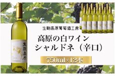 【高原の白ワイン】シャルドネ（辛口）　1ダース