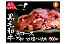 【直売・訳あり品】小林市産黒毛和牛肩ロース不揃い切り落とし焼肉（国産 牛肉 宮崎県産 不揃い 訳あり おためし 切り落とし 焼肉 送料無料）
