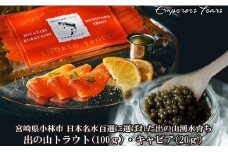 【純国産キャビア】出の山トラウトスモークとキャビアセット