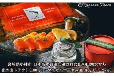 【純国産キャビア】出の山トラウトスモークとマスカルポーネwithキャビアセット