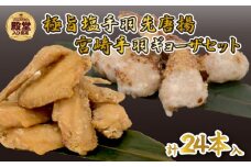 【手羽先サミット殿堂入り！】極旨塩 手羽先 唐揚げ 手羽ギョーザ セット 計24本（国産 鶏肉 手羽先 ギョウザ 餃子 塩 味付き 人気）