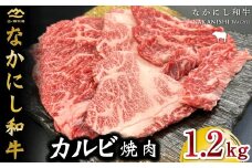 宮崎県西ノ原牧場・なかにし和牛カルビ焼肉 1.2kg（国産 牛肉 肉 黒毛和牛 赤身 霜降り お肉 なかにし和牛 焼肉用 人気）