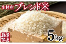 【生活応援米】湧水で育った小林市産ブレンド米 5kg（5kg×1袋 お米 米 ブレンド米 白米 精米 家庭用）