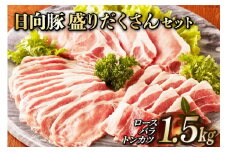 日向豚 盛りだくさんセット 1.5kg [JAみやざき 日向肉豚部会 宮崎県 日向市 452060632] 肉 豚肉 豚 ロース バラ しゃぶしゃぶ とんかつ トンカツ
