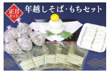 【年末お届け】 年越しそば・もちセット [道の駅とうごう出荷者協議会 宮崎県 日向市 452060928] 十割 蕎麦 つゆ 餅 鏡餅 雑煮 正月