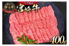 牛肉 宮崎牛 ウデ焼肉 400g [ミヤチク 宮崎県 日向市 452061230] 肉 ウデ 赤身 焼肉 冷凍