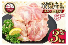 宮崎県産若鶏モモ肉 計3kg [九州児湯フーズ宮崎支店 宮崎県 日向市 452061548] 肉 鶏肉 冷凍 小分け もも肉 モモ肉 若鶏 真空