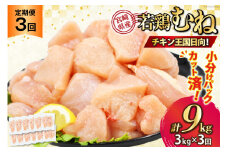 鶏肉 3回 定期便 むね 宮崎県産 若鶏 ムネ肉 250g ×12袋 計 3kg×3回 [九州児湯フーズ宮崎支店 宮崎県 日向市 452061552] 小分け 冷凍 むね肉 国産