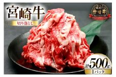 牛肉 宮崎牛 切り落とし 500g 1p [ローカルブランディング 宮崎県 日向市 452061409] 冷凍 小分け 黒毛和牛 黒毛 A4 A5 切落し 国産
