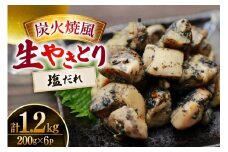 【新登場】 炭火焼鳥 炭火焼風生やきとり 塩だれ 200g×6P [日本ハムマーケティング 宮崎県 日向市 452061510] 鶏もも 鶏 宮崎 おつまみ 酒のアテ 炭火焼 炭火焼き やきとり