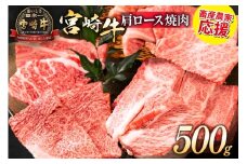 【畜産農家応援】 牛肉 焼肉 宮崎牛 肩ロース 焼肉用 500g [ ミヤチク 宮崎県 日向市 452061532] 冷凍 内閣総理大臣賞 焼き肉 ロース 黒毛 和牛 黒毛和牛 国産 国産牛肉 アウトドア BBQ キャンプ