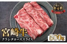 KU041 ＜宮崎牛＞クラシタローススライス（500g）美味しい牛肉をご家庭で