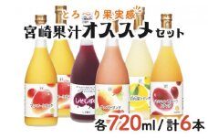 KU101 驚きの果実感！ 宮崎果汁オススメセット(720ml×6本) 【宮崎果汁】
